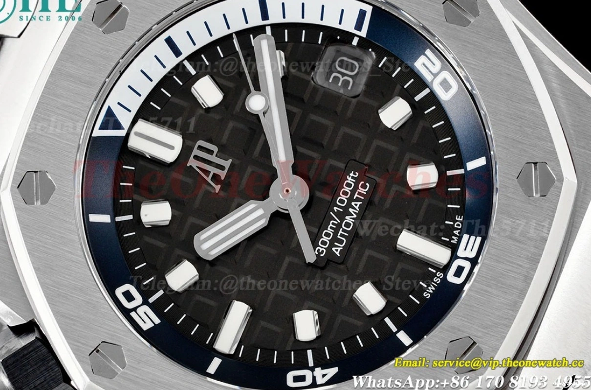 Stk Grey Offshore ZF A4308 Diver RU Oak 42mm 15720 SS Royal 0323